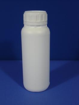 0,5 Liter Flasche, rund, weiß, Flour (ab 0,79 inkl.Versand)