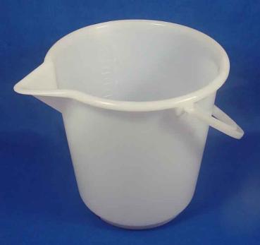 10,5 Liter Laboreimer, PP, natur, Ausgiessnase (ab 14,72/Stück inkl. Versand)
