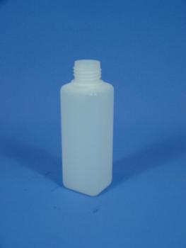 100 ml Flasche, PE, natur, eckig, 10g (ab 0,28/Stück inkl. Versand)