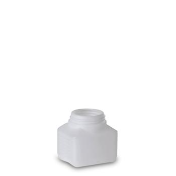 250 ml Flasche E, PE, natur, eckig, 23g (ab 0,56/Stück inkl. Versand)