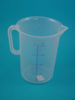 2000 ml Messkanne, PP, klar, rund,