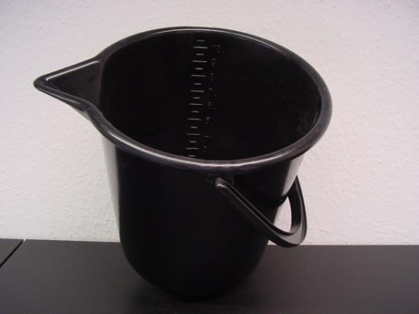 10 Liter Laboreimer, PP, schwarz