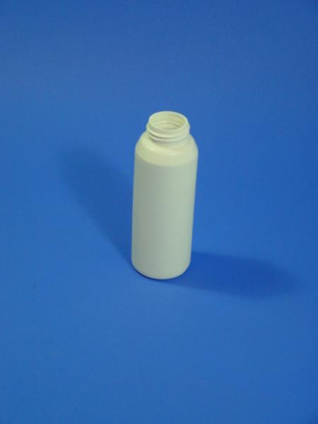 100 ml Flasche, PE, weiß, rund (ab 0,18/Stück inkl. Versand)