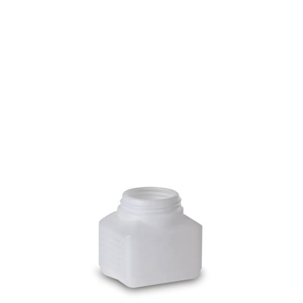 250 ml Flasche E, PE, natur, eckig, 23g (ab 0,56/Stück inkl. Versand)