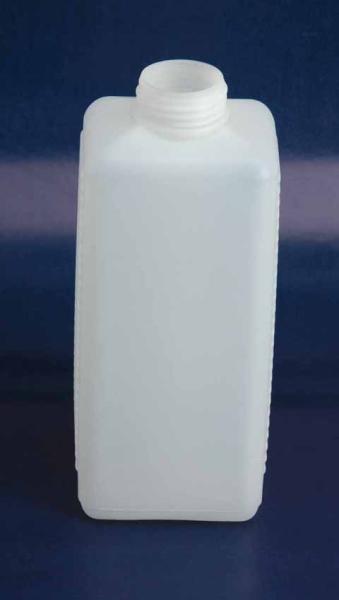 1000 ml Flasche E, PE, natur, eckig (ab 0,90/Stück inkl. Versand)