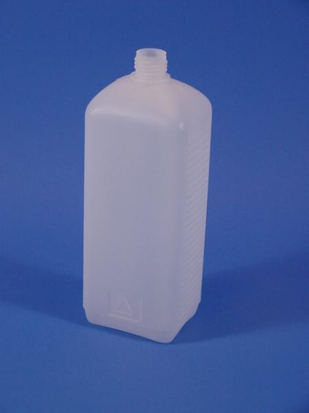 1000 ml Flasche EB, PE, natur, eckig, 45g (ab 0,71/Stück inkl. Versand)