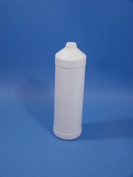 1000 ml Flasche KH, PE, weiß, rund, 45g (ab 0,31/Stück inkl. Versand)