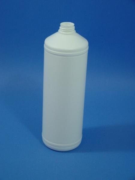1000 ml Flasche KH, PE, weiß, rund, 80g (ab 0,62/stück inkl. Versand)