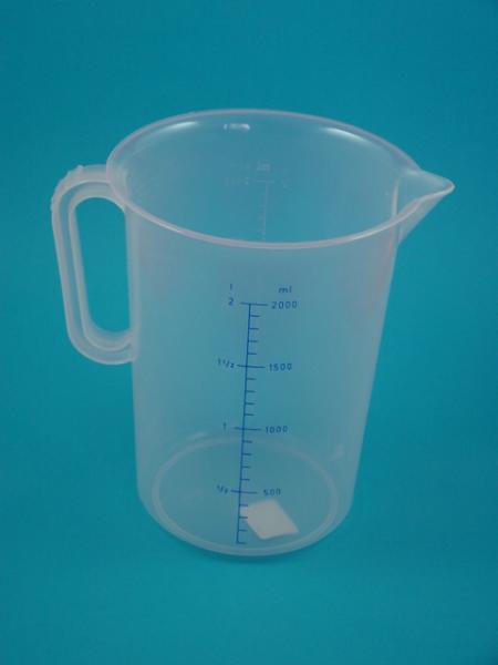 2000 ml Messkanne, PP, klar, rund,