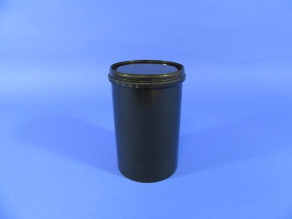 1100ml Runddose, PP, schwarz, Fries, OV (ab 1,27/Stück inkl. Versand)