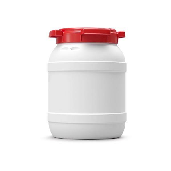 6,4 Liter Schraubdeckelfass, PE, weiß (ab 12€/Stück inkl. Versand)