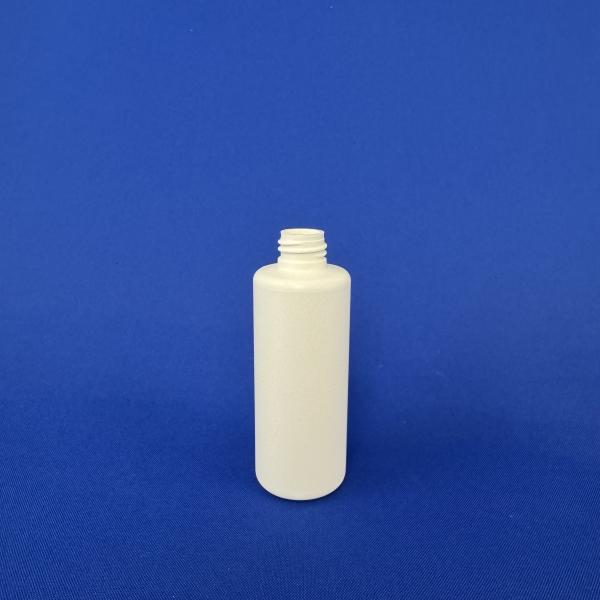 100 ml Flasche, PE, weiß, rund, 11g (ab 0,13/Stück inkl. Versand)