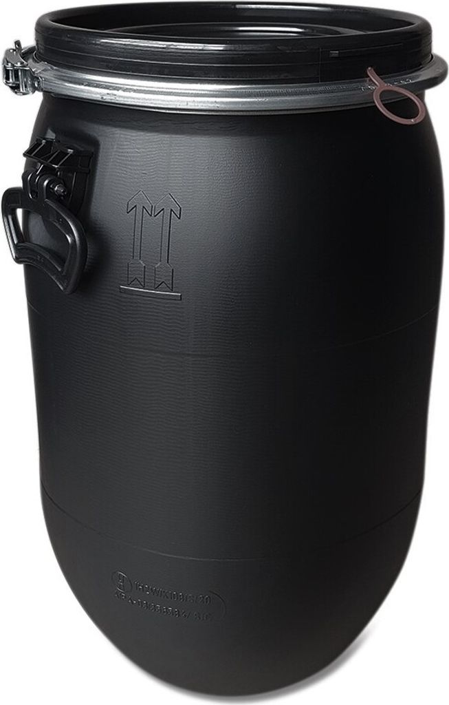 Schwarzes HDPE-Fass 60 Liter
