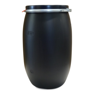 Schwarzes HDPE-Fass 120 Liter