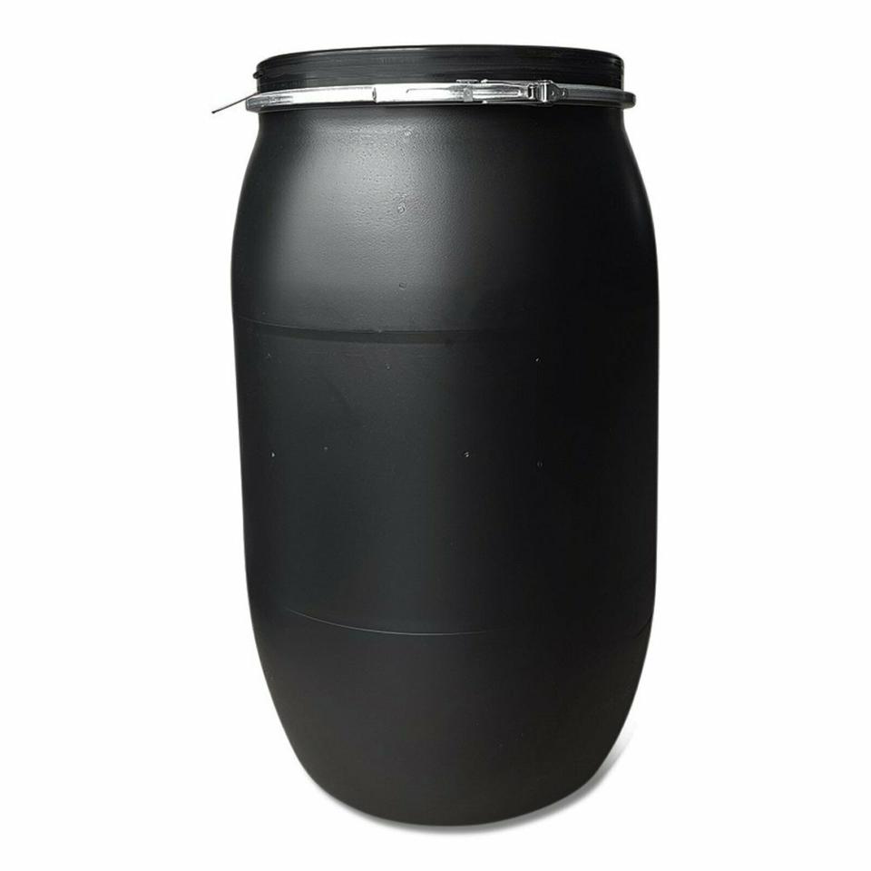 Schwarzes HDPE-Fass 220 Liter